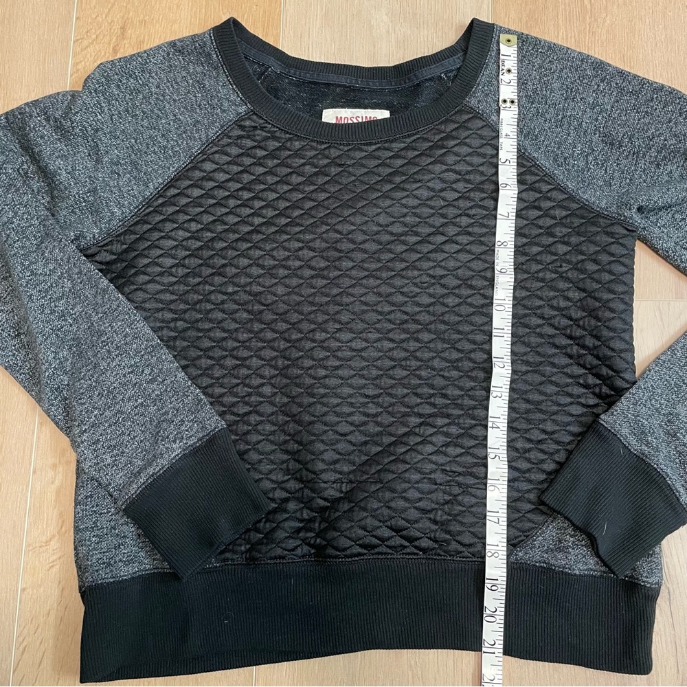 💗 MOSSIMO SUPPLY Co. Charcoal Quilted Crewneck Sweatshirt - Picture 10 of 10